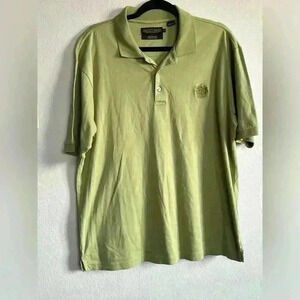 DONALD TRUMP SIGNATURE COLLECTION GOLF SHIRT MEDIUM GREAT CONDITION OLIVE GREEN